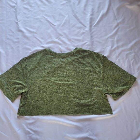 Fabletics womens Sz S green oversize crop workout top - Picture 4 of 6